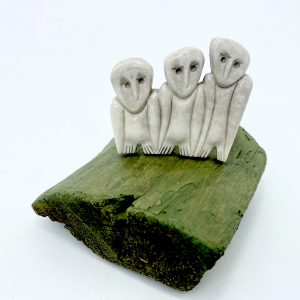Barn Owl Trio Pin