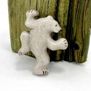Dancing Bear, Carved Antler Pin