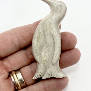 Penguin Pin Carved Caribou Antler